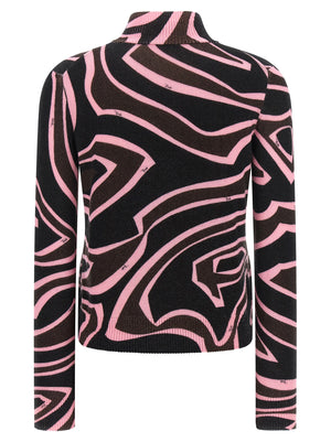 Emilio Pucci Mehrfarbige Wollstrickjacke