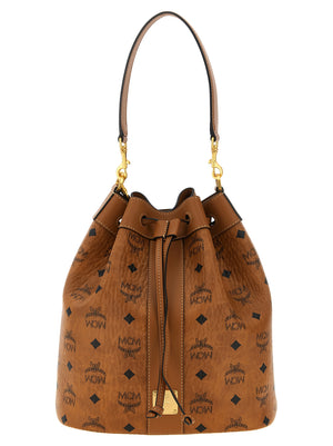 MCM Schultertasche aus braunem Polyethylen
