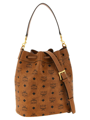 MCM Schultertasche aus braunem Polyethylen