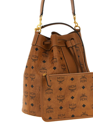 MCM Schultertasche aus braunem Polyethylen