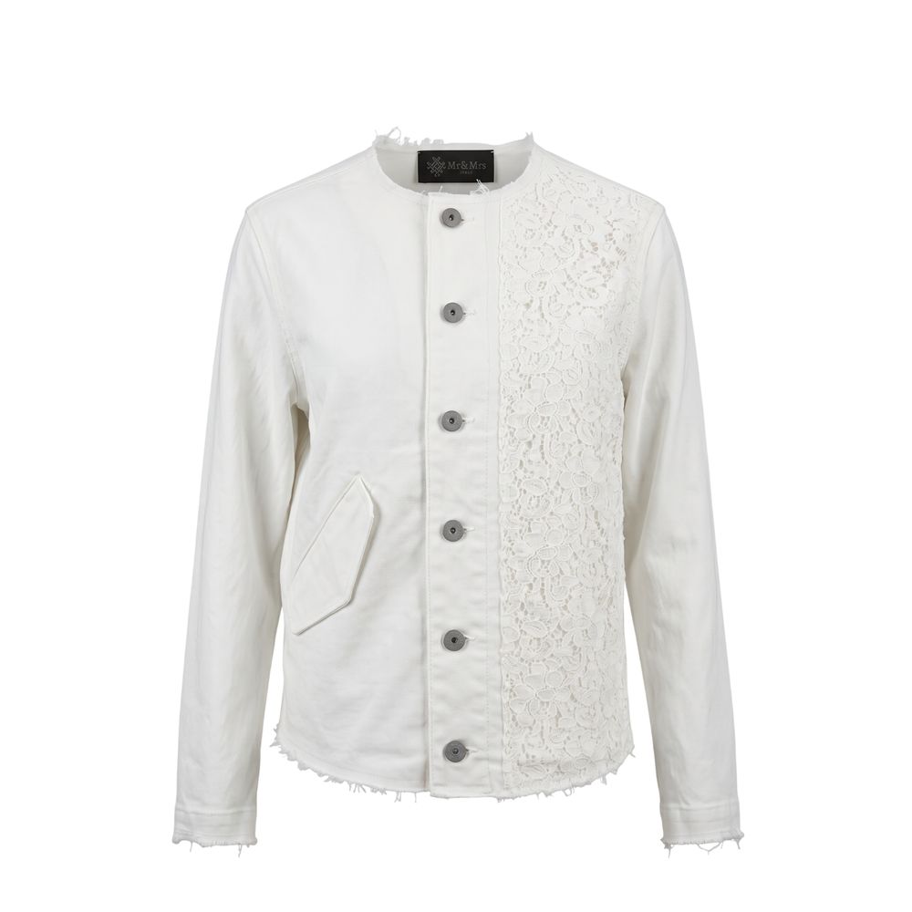 Mr&Mrs Italy Weiße Baumwolljacke für Damen