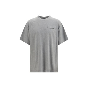Balenciaga Graues Baumwoll-T-Shirt