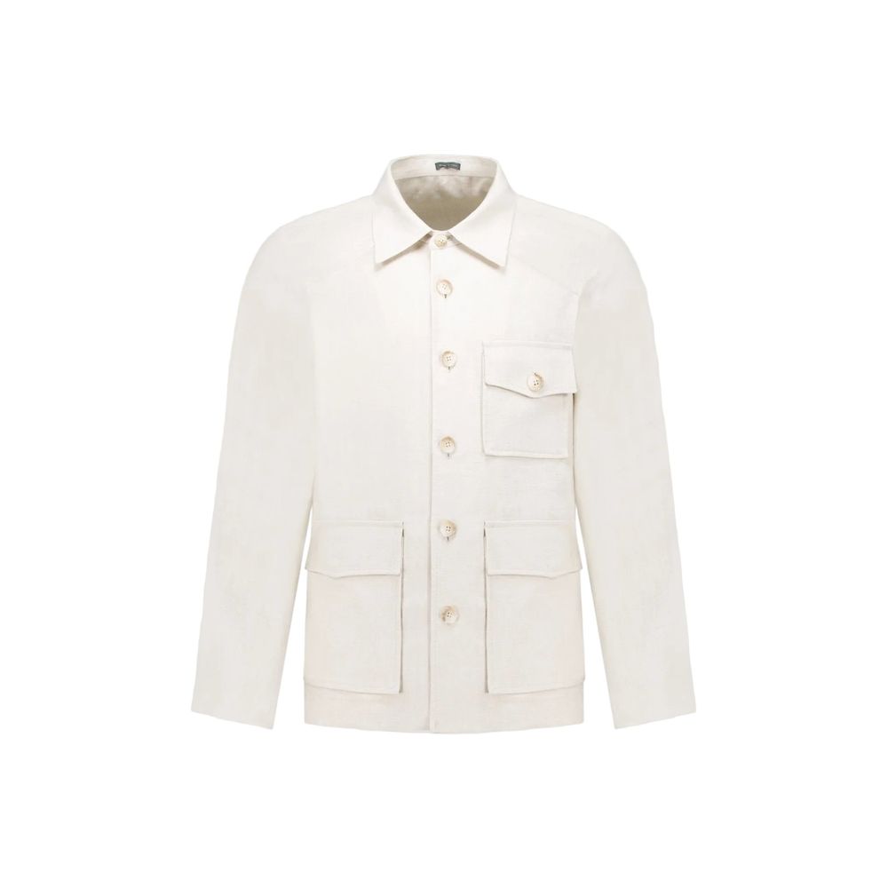 Autore Beige Leinen-Ganzkörper-Jackett