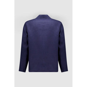 Autore Marineblaue Leinen-Ganzjahresjacke