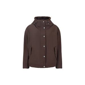 Max Mara Braune Baumwolljacke in voller Länge