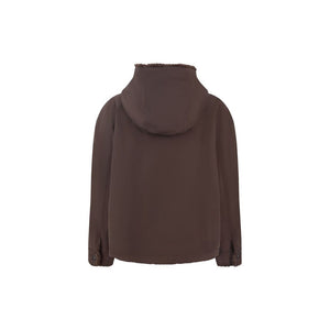 Max Mara Braune Baumwolljacke in voller Länge