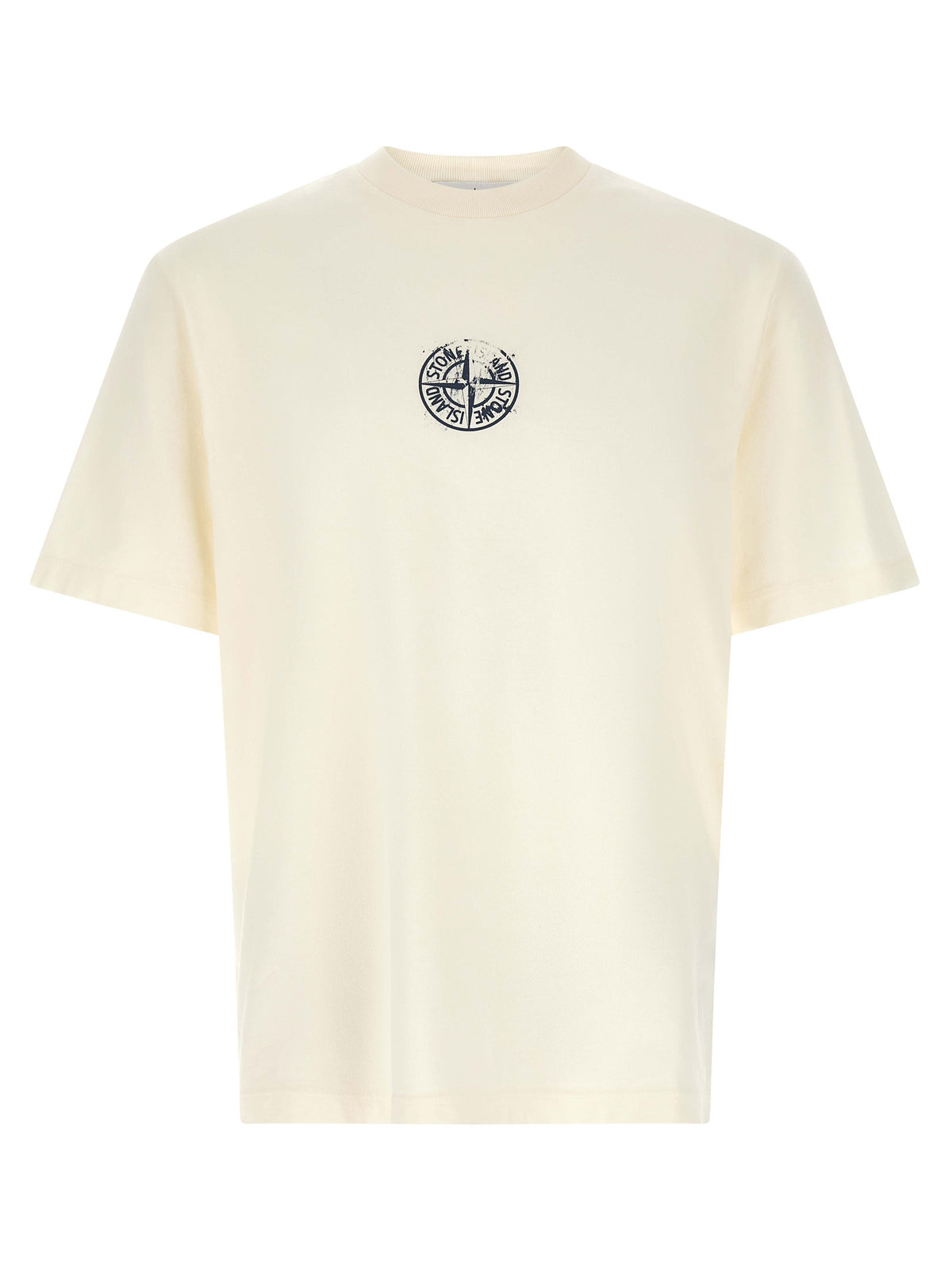 Stone Island Blaues Baumwoll-T-Shirt