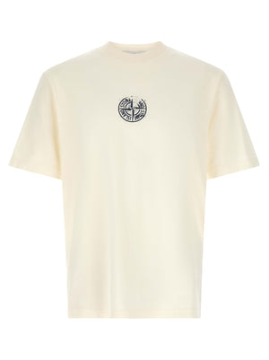 Stone Island Blaues Baumwoll-T-Shirt