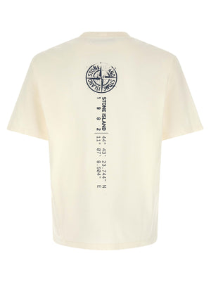 Stone Island Blaues Baumwoll-T-Shirt