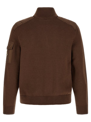 Moncler Brauner Cardigan aus Polyamid