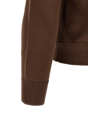 Moncler Brauner Cardigan aus Polyamid