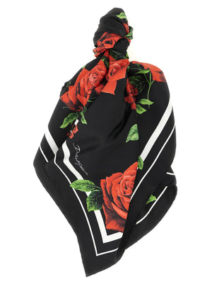 Dolce & Gabbana Schwarzer Seidenschal