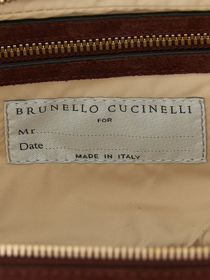 Brunello Cucinelli Bordeaux Kalbsleder Accessoire