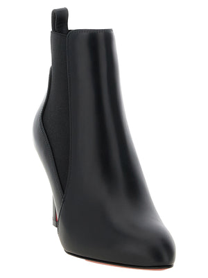 Christian Louboutin Schwarze Stiefeletten aus Kalbsleder