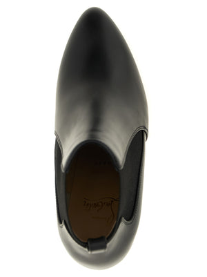 Christian Louboutin Schwarze Stiefeletten aus Kalbsleder