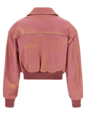 Diesel Mehrfarbige Lammlederjacke