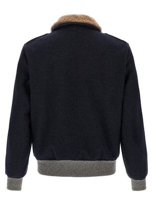 Brunello Cucinelli Blauer Kaschmir-Bomber
