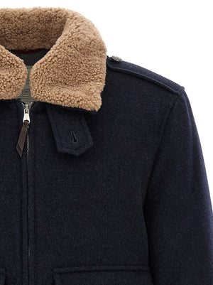 Brunello Cucinelli Blauer Kaschmir-Bomber