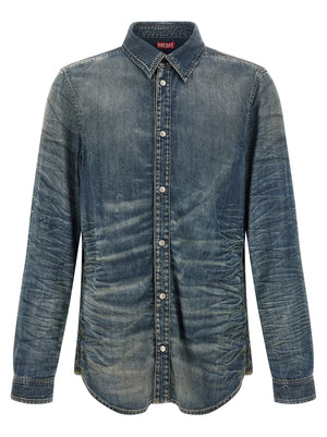 Diesel Blaue Lyocell-Bluse