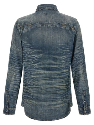 Diesel Blaue Lyocell-Bluse