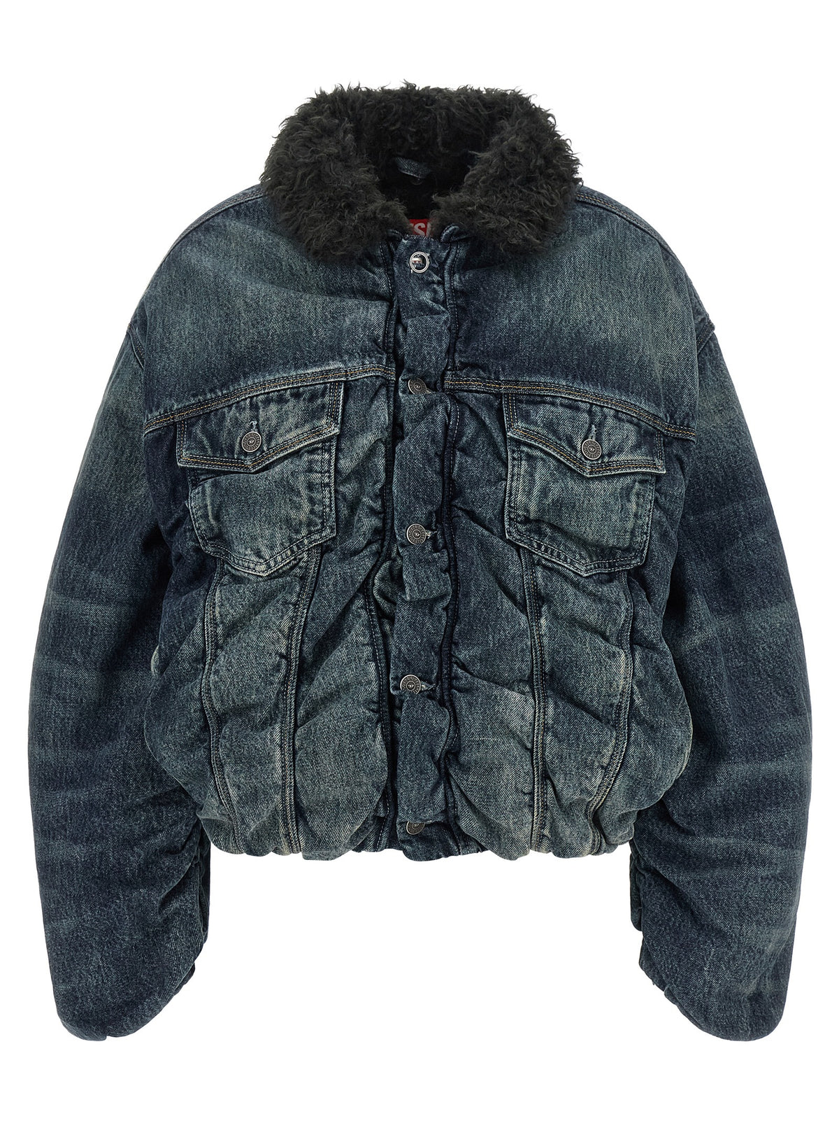 Diesel Blaue Jeansjacke aus Baumwolle