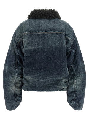 Diesel Blaue Jeansjacke aus Baumwolle