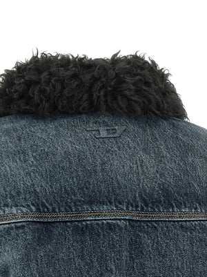 Diesel Blaue Jeansjacke aus Baumwolle