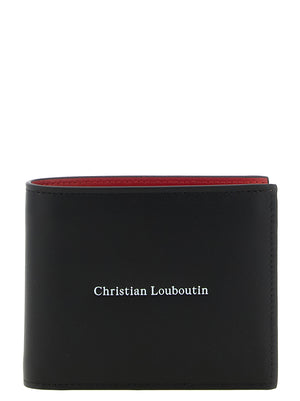 Christian Louboutin Schwarzes Kalbsleder Portemonnaie