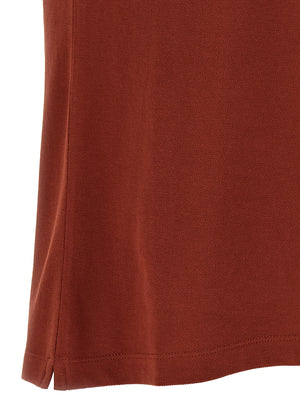 Brunello Cucinelli Rotes Baumwoll-Poloshirt