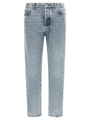 Brunello Cucinelli Blaue High-Waist Jeans aus Baumwolle
