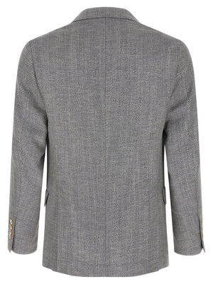 Brunello Cucinelli Grauer Wollblazer