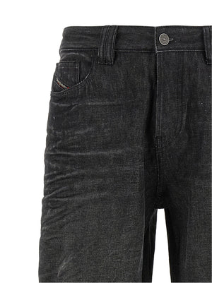 Diesel Graue Jeans aus Baumwolle im geraden Schnitt