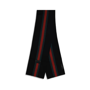 Gucci Schal aus schwarzer Wolle Ovis Aries
