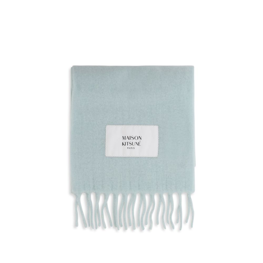 Maison Kitsuné Blauer Schal aus Polyamid