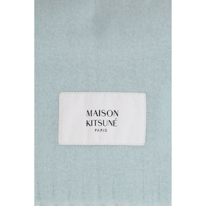 Maison Kitsuné Blauer Schal aus Polyamid