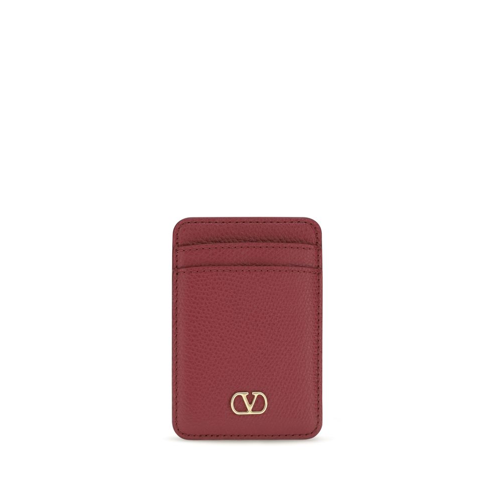 Valentino Garavani Brieftasche aus rotem Kalbsleder