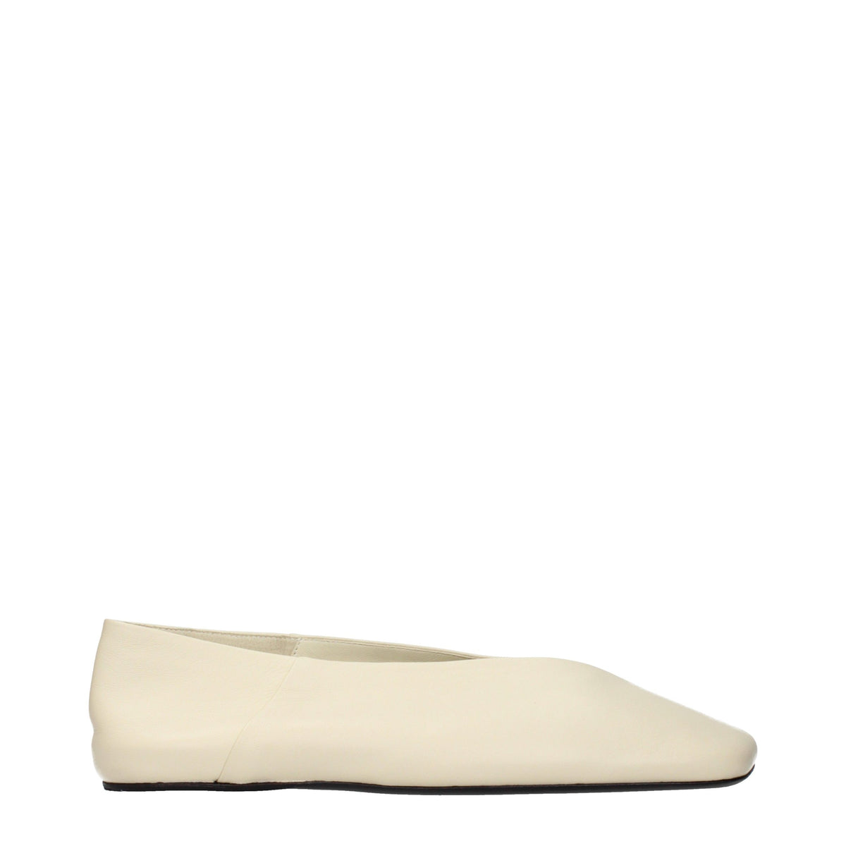 Jil Sander Beige Leder Ballerinas