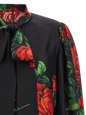 Dolce & Gabbana Schwarze Seidenbluse