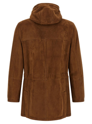 Brunello Cucinelli Braune Lammlederjacke