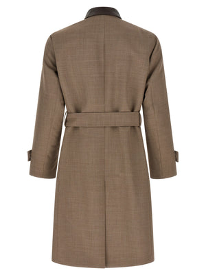 Lardini Beige Virgin Wool Coat
