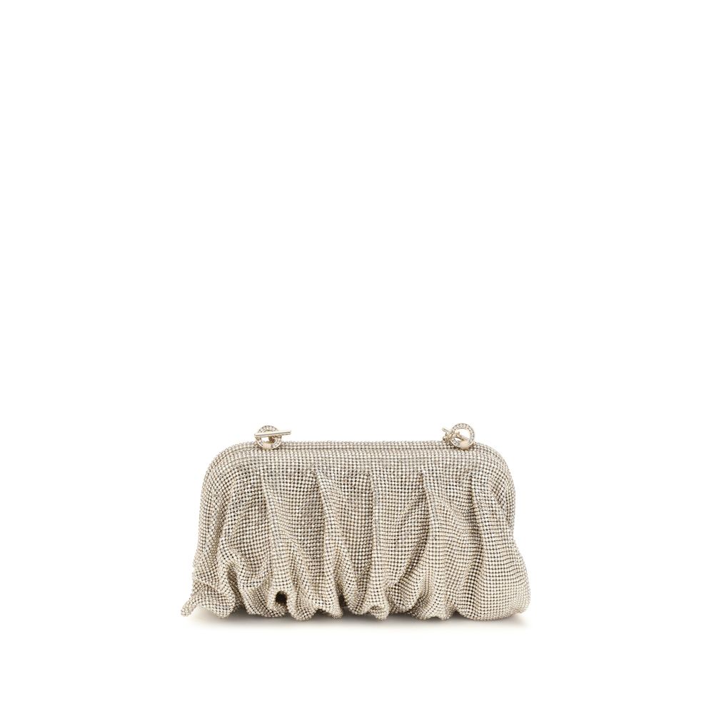 Benedetta Bruzziches Clutch aus silbernem Aluminium