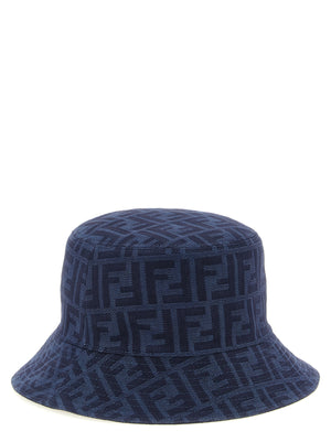 Fendi Blauer Baumwoll-Eimerhut