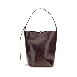 Benedetta Bruzziches Schultertasche Bos Taurus aus bordeauxrotem Kalbsleder