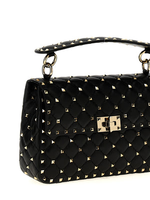 Valentino Garavani Schwarze Lammleder-Schultertasche