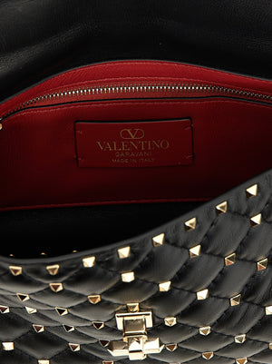 Valentino Garavani Schwarze Lammleder-Schultertasche