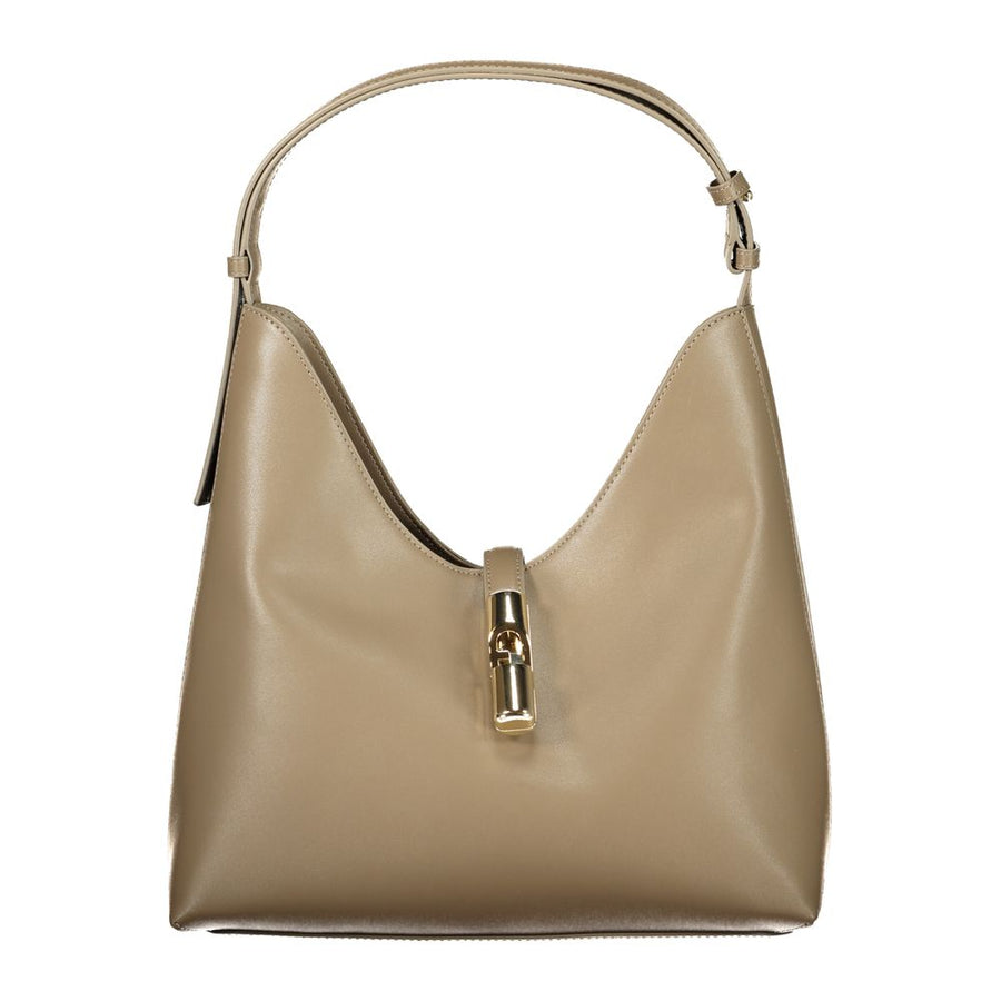 Furla Grüne Lederhandtasche