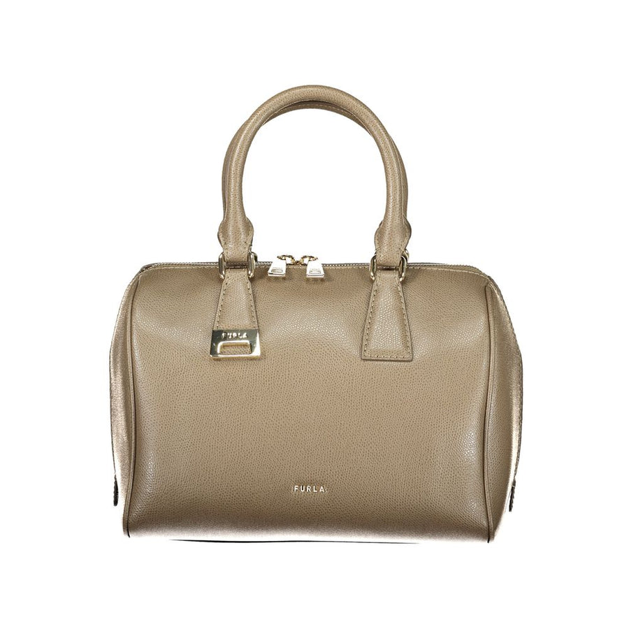 Furla Grüne Lederhandtasche