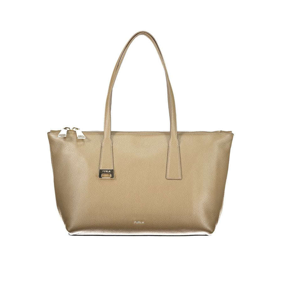 Furla Grüne Lederhandtasche