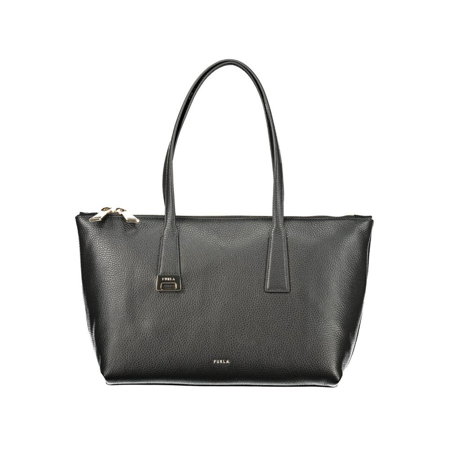 Furla Schwarze Lederhandtasche