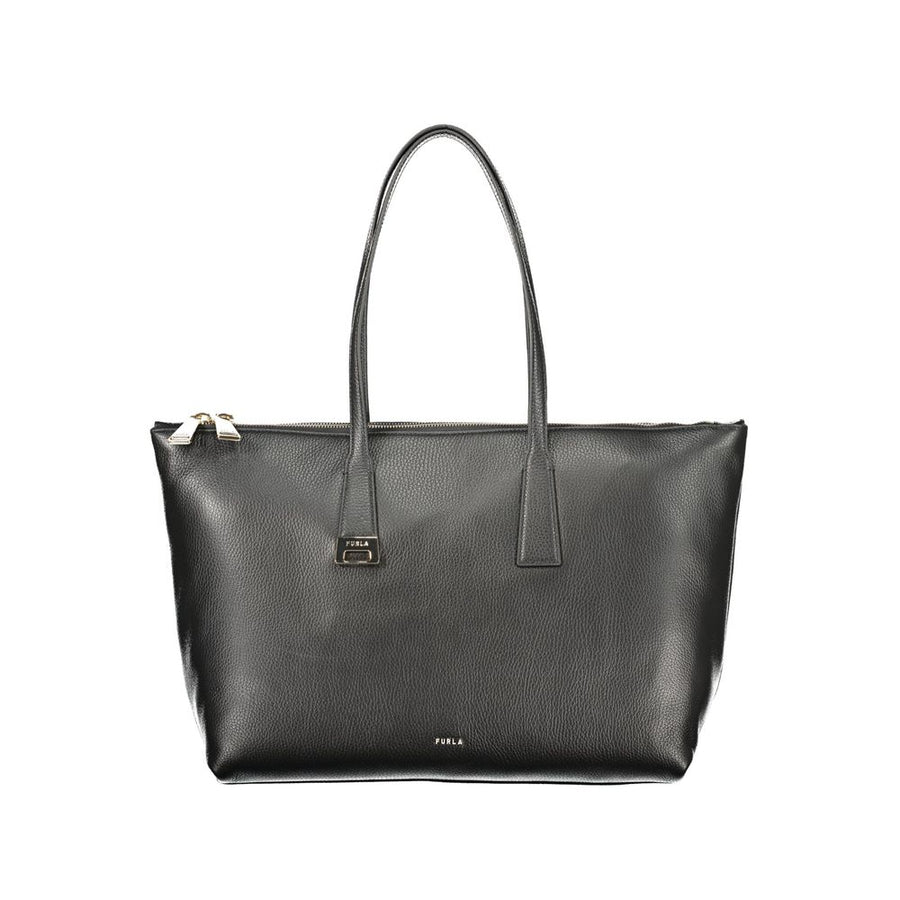 Furla Schwarze Lederhandtasche